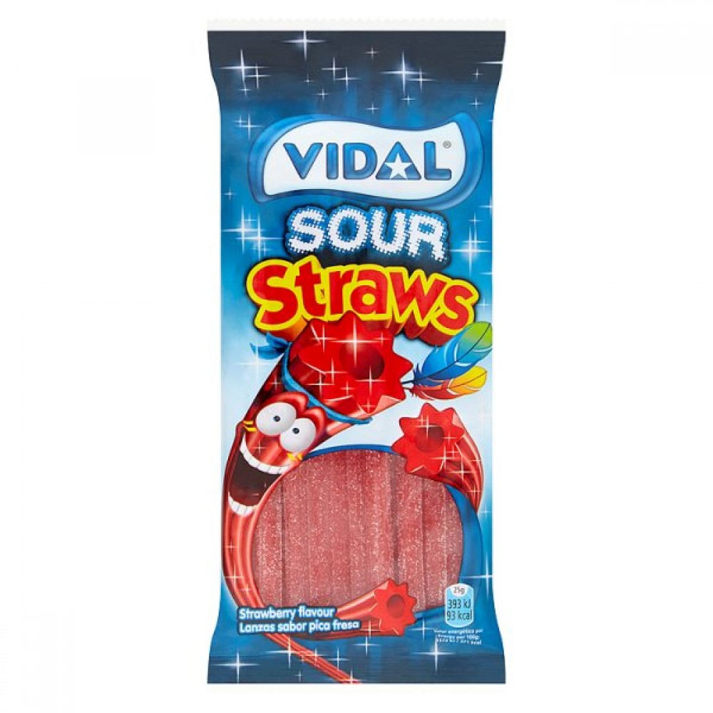 Vidal Sour Straws 100g RRP 89p CLEARANCE XL 39p or 3 for 99p